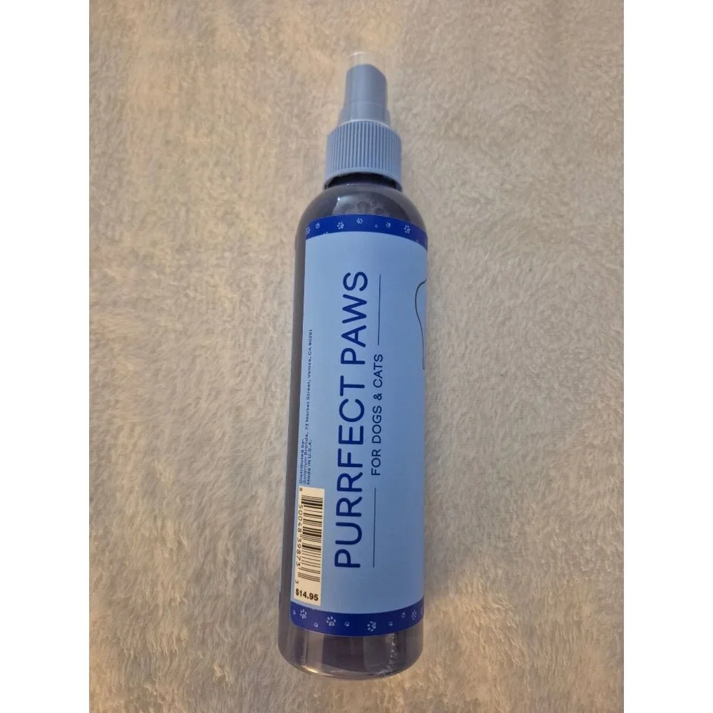 Purrfect Paws Pet Deodorizer Spray For Dogs & Cats Raindrops & Violets Scent 8 F